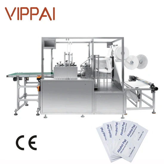 Fabricante de almofada de álcool para desinfecção automática de alta velocidade de peça única e lenços umedecidos para fabricação de máquina de embalagem